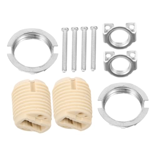 VALICLUD 2 Stück Lampenfassung Keramische Lampenfassung mit Metallring Steckdose für DIY Reparatur Einfache Installation und Vielseitige Nutzung in Jedem VALICLUD 2 Stück Lampenfassung Keramische Lampenfassung mit Metallring Steckdose für DIY Reparatur Einfache Installation und Vielseitige Nutzung in Jedem von VALICLUD