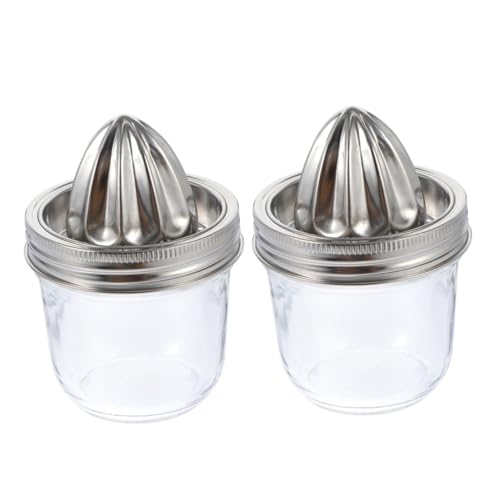 VALICLUD 2 Stück Manuelle Zitronenpresse Edelstahl für Mason Jar Haushalts fruchtsaftpresse Handbetriebener Zitrusentsafter für Frische Orangen Limetten Granatapfel Zuhause VALICLUD 2 Stück Manuelle Zitronenpresse Edelstahl für Mason Jar Haushalts fruchtsaftpresse Handbetriebener Zitrusentsafter für Frische Orangen Limetten Granatapfel Zuhause von VALICLUD