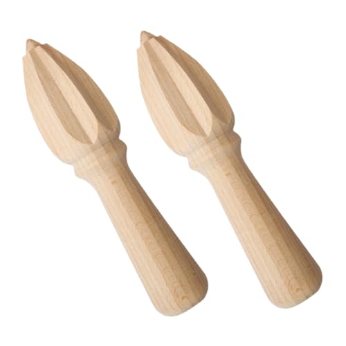 VALICLUD 2 Stück Manuelle Zitronenpresse aus Buchenholz Präzise Saftausbeute ohne Verschütten Nachhaltiger Hand saftpressen für Zitrusfrüchte Einfach zu Reinigen und Bedienerfreundlich von VALICLUD