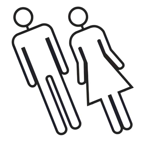 VALICLUD 2 Stück Mattschwarze Acryl Wc Türschilder Selbstklebend Unisex Toilettenbeschilderung für Badezimmer Büro Hotel Restaurant VALICLUD 2 Stück Mattschwarze Acryl Wc Türschilder Selbstklebend Unisex Toilettenbeschilderung für Badezimmer Büro Hotel Restaurant von VALICLUD