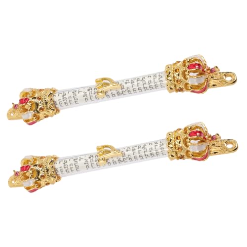 VALICLUD 2stücke Metall-torahrolle Mit Hebräischer Schriftrolle Jüdisches Segensschild Für Türen Religiöse Heimdekoration Für Neue Wohnungen Traditionelles Design VALICLUD 2stücke Metall-torahrolle Mit Hebräischer Schriftrolle Jüdisches Segensschild Für Türen Religiöse Heimdekoration Für Neue Wohnungen Traditionelles Design von VALICLUD