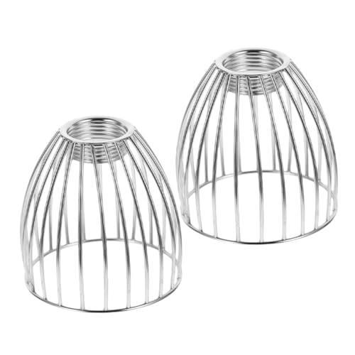 VALICLUD 2 Stück Metall Vogelkäfig Lampenschirme für Pendelleuchten Vintage Industrie Stil Trommel Form Langlebig Platzsparend Einfache Montage für Schlafzimmer und Esszimmer von VALICLUD