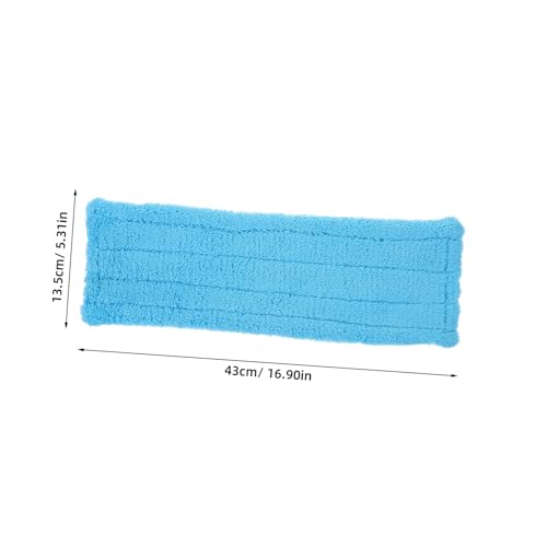 VALICLUD 2 Stück Mikrofaser Mop Ersatzkopf Korallenvlies Moppbezug Blau Wiederverwendbar Hochsaugfähig Für Hartböden Laminat Fliesen Parkett Waschmaschinengeeignet Haushalt Reinigung von VALICLUD