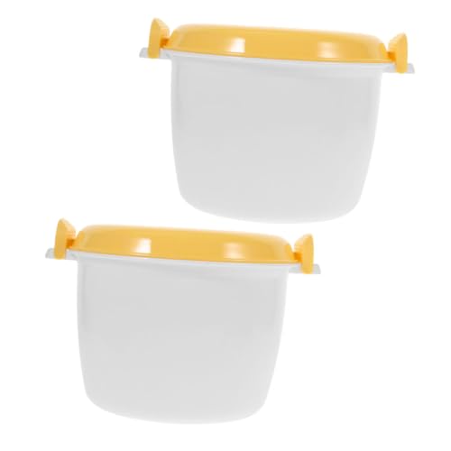 VALICLUD 2 Stück Mikrowellen Reisbehälter Gelb Wiederverwendbarer Tragbarer Reiskocher aus Mikrowellenfestem Kunststoff Hitzebeständig Multifunktional für Suppe Frühstück und Mahlzeiten VALICLUD 2 Stück Mikrowellen Reisbehälter Gelb Wiederverwendbarer Tragbarer Reiskocher aus Mikrowellenfestem Kunststoff Hitzebeständig Multifunktional für Suppe Frühstück und Mahlzeiten von VALICLUD