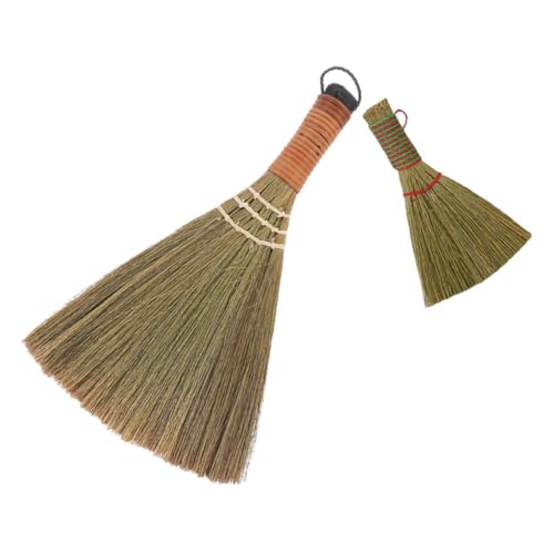 VALICLUD 2 Stück Mini Besen Leicht Kompakt mit Weichen Borsten Handlicher Tischbesen und Kleiner Handfeger für Sanfte Reinigung von Staub Haaren und Schmutz im Büro und Zuhause von VALICLUD