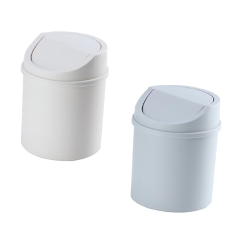 VALICLUD 2 Stück Mini Desktop Mülleimer mit Klappdeckel Umweltfreundliche Kunststoff Behälter Wasserfest und Leicht für Büro Schlafzimmer Badezimmer und Schminktisch Praktische VALICLUD 2 Stück Mini Desktop Mülleimer mit Klappdeckel Umweltfreundliche Kunststoff Behälter Wasserfest und Leicht für Büro Schlafzimmer Badezimmer und Schminktisch Praktische von VALICLUD