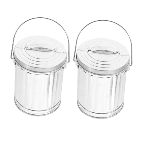 VALICLUD 2 Stück Mini Tischmülleimer mit Deckel Kompakter für Büro Schlafzimmer und Schminktisch Wiederverwendbar Platzsparend Stilvoller Desktop mülleimer zur Aufbewahrung Kleiner von VALICLUD