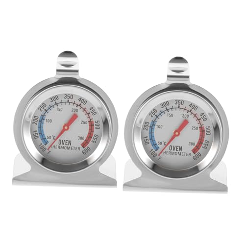 VALICLUD 2 Stück Oven Thermometer Analoges Küchenthermometer für Backöfen und Grill Hohe Temperaturbeständigkeit Leicht Abzulesen für Bbq und Backen von VALICLUD