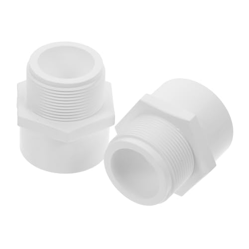 VALICLUD 2 Stück PVC Rohrverbinder Teilig Außengewinde Adapter Npt Male Thread PVC Rohrkupplung für Kaltwasserleitung Bewässerung und Bewässerungssysteme von VALICLUD