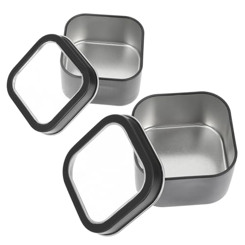 VALICLUD 2 Stück Quadratische Blechdosen mit Deckel Leere Metalldosen für Kerzenherstellung Aufbewahrungsbox für Süßigkeiten Geschenke Schmuck Tragbare Vintage dose Schwarz Groß und Mittel VALICLUD 2 Stück Quadratische Blechdosen mit Deckel Leere Metalldosen für Kerzenherstellung Aufbewahrungsbox für Süßigkeiten Geschenke Schmuck Tragbare Vintage dose Schwarz Groß und Mittel von VALICLUD