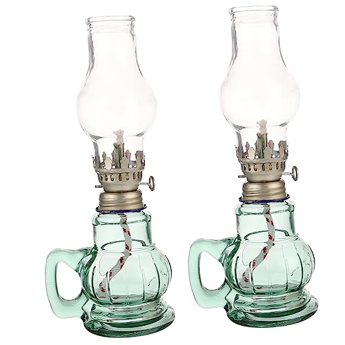 VALICLUD 2 Stück Retro Petroleumlampe Glas Öllampe Für Innenbereich Winddicht Verstellbarer Docht Dekorative Tischlampe Vintage Design Für Zuhause VALICLUD 2 Stück Retro Petroleumlampe Glas Öllampe Für Innenbereich Winddicht Verstellbarer Docht Dekorative Tischlampe Vintage Design Für Zuhause von VALICLUD