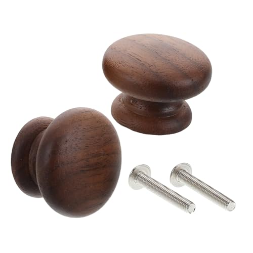 VALICLUD 2 Stück Runde Holzschubladenknöpfe aus Massivem Holz Langlebige Möbelgriffe Einfache Montage Geeignet für Wohnzimmer Schlafzimmer und Küchenschränke Stilvolle Pilzform Schwarzer VALICLUD 2 Stück Runde Holzschubladenknöpfe aus Massivem Holz Langlebige Möbelgriffe Einfache Montage Geeignet für Wohnzimmer Schlafzimmer und Küchenschränke Stilvolle Pilzform Schwarzer von VALICLUD