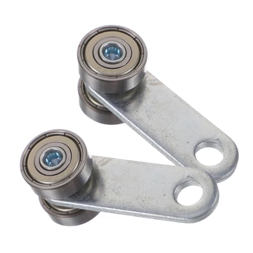 VALICLUD 2 Stück Schwerlast Doppelrollen Schiebeturmrollen Stahl Fenster Tür Laufrollen Schraubloch Trolley Hardware für Schwere Schiebetüren und Schranktüren von VALICLUD