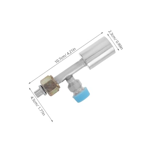 VALICLUD 2 Stück Teiliges Aluminium-adapter Klimaanlagen Abnehmbarer Gerader Kühlmittelschlauchanschluss mit Druckventil Kompatibel mit Auto Lkw-klimakompressoren Präzise Passform für von VALICLUD