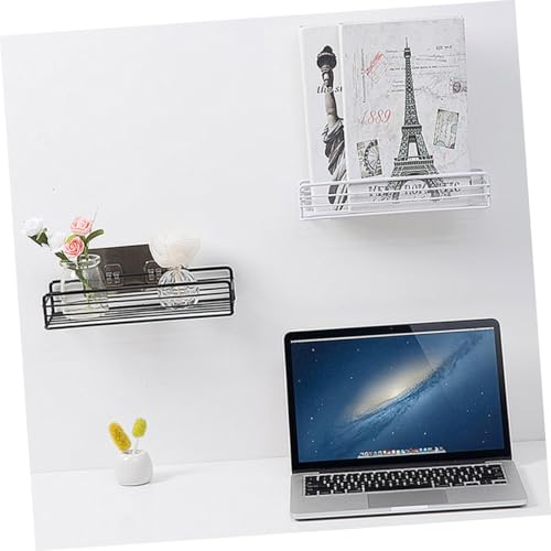 VALICLUD 2 Stück Teiliges Badezimmer eisenregal ohne Bohren Selbstklebendes Duschgel aufbewahrungsfach Langlebiges Rostfreies Badregal mit Großer Kapazität Weiße und Schwarze Farbe für von VALICLUD