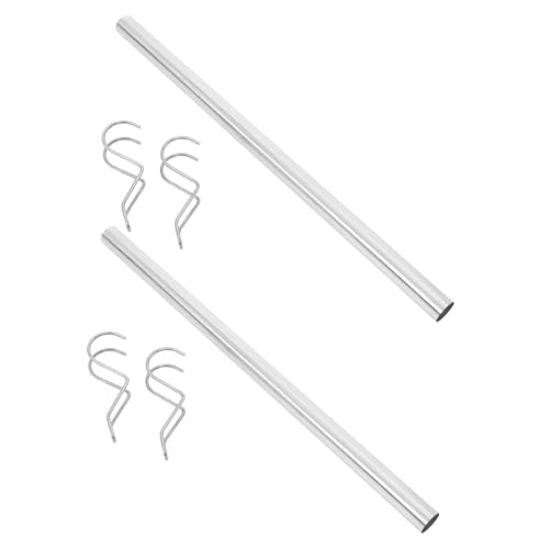 VALICLUD 2 Stück Teiliges Edelstahl Kleiderstangen mit Haken Robustes Garderoben Kleiderbügel System für Vielseitiges Aufhängen und Trocknen Platzsparende Kleiderorganizer für Schränke VALICLUD 2 Stück Teiliges Edelstahl Kleiderstangen mit Haken Robustes Garderoben Kleiderbügel System für Vielseitiges Aufhängen und Trocknen Platzsparende Kleiderorganizer für Schränke von VALICLUD
