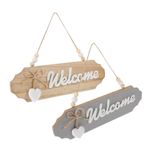 VALICLUD 2 Stück Teiliges Holz Türschild mit Frontdoor Welcome Sign Doppelseitige Hängende Dekoration aus Holz Robuste Aufhängung für Haustür Wohnzimmer Büro und Eingangsbereich VALICLUD 2 Stück Teiliges Holz Türschild mit Frontdoor Welcome Sign Doppelseitige Hängende Dekoration aus Holz Robuste Aufhängung für Haustür Wohnzimmer Büro und Eingangsbereich von VALICLUD