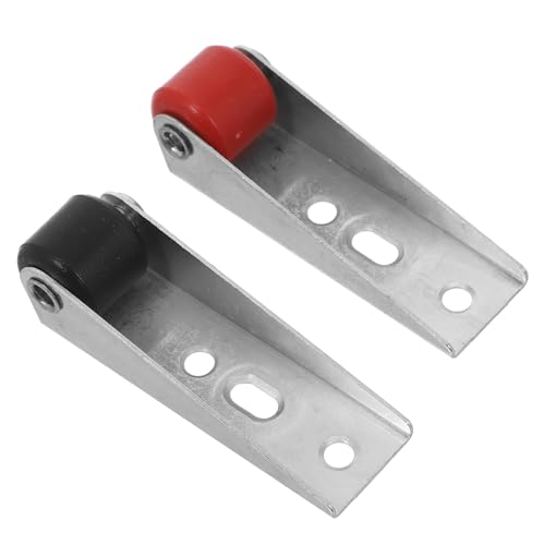 VALICLUD 2 Stück Teiliges Holz Türstützrad mit Geräuschlosem Nylon Roller Senkmechanismus für Gartentore und Gewächshaus Langlebige Schiebetür Laufrolle mit Hoher Tragfähigkeit und von VALICLUD