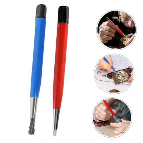 VALICLUD 2 Stück Teiliges Kratzbürsten Uhren und Schmuck Elektronische Reinigungsbürsten mit Kunststoffgriff Präzise Reinigung Empfindlicher Oberflächen Kompakt und Reisefreundlich für von VALICLUD