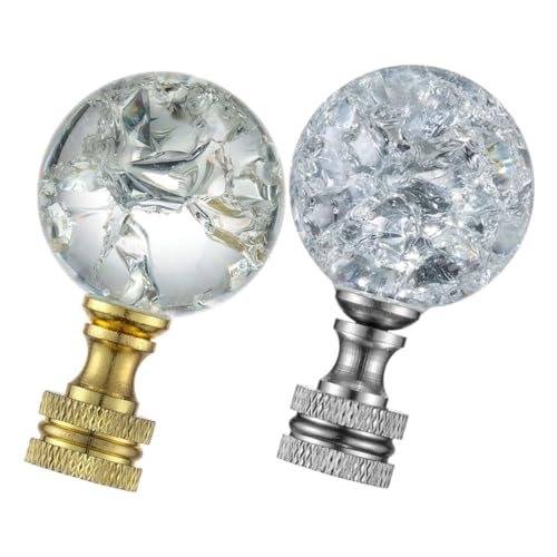 VALICLUD 2 Stück Teiliges Lampenschirm Endstück Kugelförmige Lampenknöpfe aus Poliertem Metall Dekorative Lampenaufsätze für Steh Tischlampen Elegante Finials in Gold und Silber VALICLUD 2 Stück Teiliges Lampenschirm Endstück Kugelförmige Lampenknöpfe aus Poliertem Metall Dekorative Lampenaufsätze für Steh Tischlampen Elegante Finials in Gold und Silber von VALICLUD