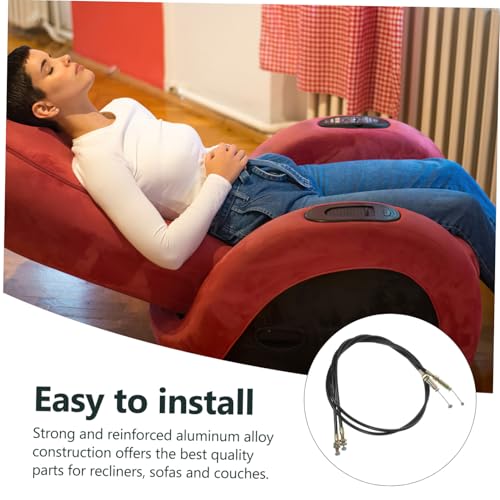 VALICLUD 2 Stück Teiliges Metall Zugkabel für Relaxsessel Ersatz Hohe Zugfestigkeit Langlebig und Reißfest Kompatibel mit Sofas Couches und Büromöbeln Einfache Montage ohne Werkzeug von VALICLUD