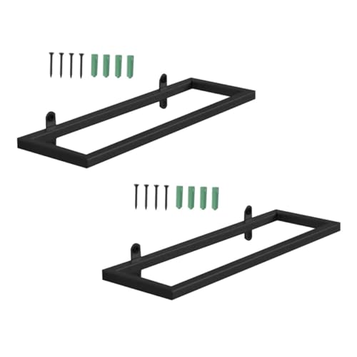 VALICLUD 2 Stück Teiliges Schwarzes Wand weinregal aus Robustem Eisen Rostfrei und Langlebig Dekoratives Platzsparendes Wandmontage weindisplay für Zuhause Bar und Restaurant von VALICLUD