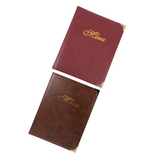 VALICLUD 2 Stück Teiliges Speisekartenmappe aus PU Material Transparente Menühüllen Schützender Restaurant Menu Display Folder Einfache Seitenersatzfunktion Geeignet für Gastronomie Bar von VALICLUD