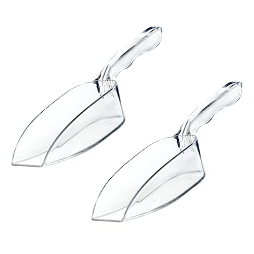VALICLUD 2 Stück Teiliges Transparente Mehrzweck Schaufeln aus Dickem Praktische Eiswürfel und Mehlschaufel mit Ergonomischem Griff Leicht zu Reinigen für Küche Supermarkt und Cafeteria von VALICLUD