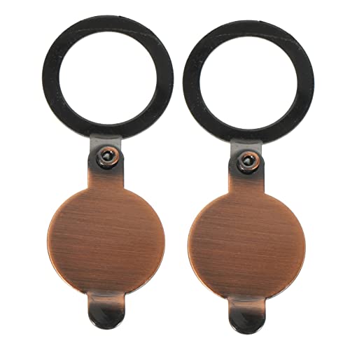 VALICLUD 2 Stück Teiliges Türspion Abdeckungsset aus Hochwertigem Kupfer Rostfrei und Verschleißfest Privatsphäreschutz für Wohnungstüren Einfache Montage Rotbraun von VALICLUD