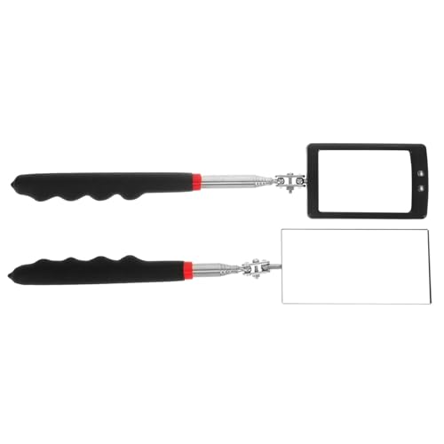 VALICLUD 2 Stück Teleskopischer Inspektionsspiegel mit LED Beleuchtung Flexibler Auto Überwachungs Spiegel für Chassis und Unterbodeninspektion Verstellbar und Robust für Verschiedene VALICLUD 2 Stück Teleskopischer Inspektionsspiegel mit LED Beleuchtung Flexibler Auto Überwachungs Spiegel für Chassis und Unterbodeninspektion Verstellbar und Robust für Verschiedene von VALICLUD