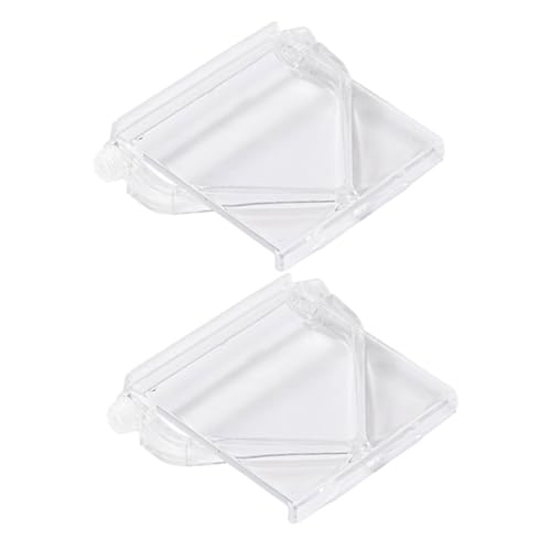 VALICLUD 2 Stück Verstellbares Tv Top Regal aus Robustem Kunststoff Transparentes Computer Screen Shelf für Router Lautsprecher und Mediengeräte Einfache Montage ohne Werkzeug von VALICLUD