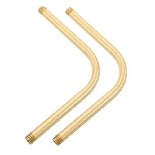 VALICLUD 2 Stück Wandleuchten Ersatzrohr Deckenventilator Lampenverlängerung Gewindelampen Ersatzstange Abnehmbarer Leuchtenschaft Wandleuchtenschaft Lampenersatzteile Kupfer Golden von VALICLUD