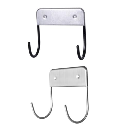 VALICLUD 2 Stück Wandmontierter Doppelhaken Edelstahlhalter für Handtücher Mäntel Hüte und Passend für Standard Bügelbretter Weiß und Schwarz VALICLUD 2 Stück Wandmontierter Doppelhaken Edelstahlhalter für Handtücher Mäntel Hüte und Passend für Standard Bügelbretter Weiß und Schwarz von VALICLUD