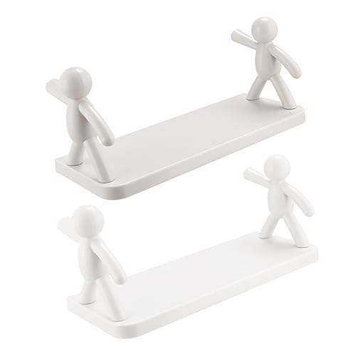VALICLUD 2 Stück Wandregal für Badezimmer Kreatives Ablagesystem ohne Bohren für Stilvolle Aufbewahrung Küche und Bad Weiß VALICLUD 2 Stück Wandregal für Badezimmer Kreatives Ablagesystem ohne Bohren für Stilvolle Aufbewahrung Küche und Bad Weiß von VALICLUD