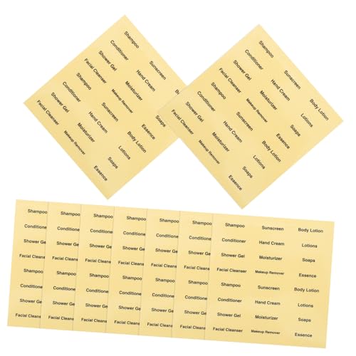 VALICLUD 20 Blatt Badezimmer Etiketten Aufkleber für Kosmetikflaschen Transparente Wasserfeste Aufkleber zur Flaschenbeschriftung Praktische Organizer Sticker für Reise Pflegefläschchen von VALICLUD