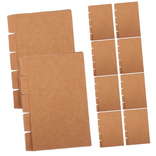 VALICLUD 20 Sätze Papier Registerkarten Kraftpapier Indexkarten Professionelle Buch Notizbuch trennblätter mit Beschreibbaren Tabs Vielseitig für Ordner Berichte Präsentationen und von VALICLUD