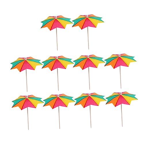 VALICLUD 20 Stück Regenschirm Design Einweg Obstspieße Bunte Cocktail Topper für Hawaii Partys und Feiern zur Dekoration von Getränken und Snacks VALICLUD 20 Stück Regenschirm Design Einweg Obstspieße Bunte Cocktail Topper für Hawaii Partys und Feiern zur Dekoration von Getränken und Snacks von VALICLUD