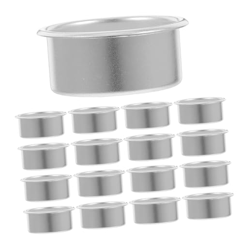 VALICLUD 20 Stück Teiliges Runde Aluminiumschalen für Teelichter Langlebige Sichere Kerzenschalen mit Abgerundeten Kanten für DIY Kerzen Weihnachten Hochzeiten Valentinstag Geburtstage von VALICLUD