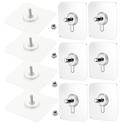 VALICLUD 20 Stück Teiliges Selbstklebendes Schrauben wandhänger Transparente Bohrfreie Schraubenaufkleber für Bad Küche Fliesen und Lackierte Holzflächen Langlebig und Vielseitig von VALICLUD