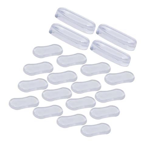 VALICLUD 20 Stück Toilettendeckel Kleberpolster Toilettensitzauflage aus Silikon -Pad für Toilettensitze Toilettendeckel-Stoßfänger WC-Sitzbezug Kieselgel Transparent von VALICLUD