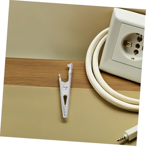 VALICLUD 200 Stück Alligator Clip Electric Clip Krokodilklemmen elektrisch Krokodilklemmen aus Draht Mehrzweck-Drahtklemmen Stromkabelclips Kabelklemmen Eisen Silber von VALICLUD
