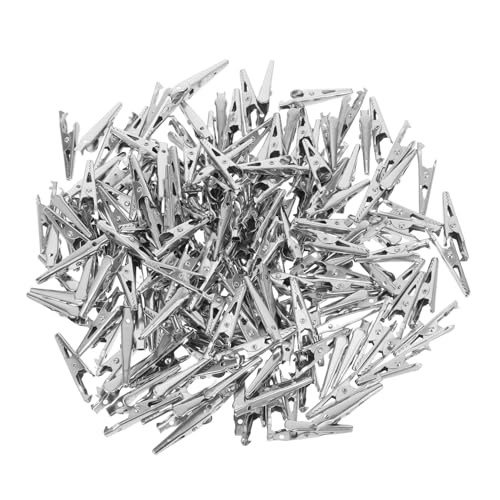 VALICLUD 200 Stück Krokodilklemmen aus Robustem Eisen für Elektrische Tests und Laborarbeiten Vielseitige Alligator Clips mit Sicherem Halt Korrosionsbeständig für Kabel und Bastelbedarf von VALICLUD