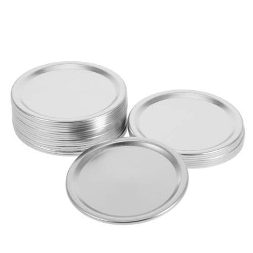VALICLUD 24 StüCk 86Mm Mason Jar Deckel Wiederverwendbare Luftdichte Deckel FüR EinmachgläSer Ideal FüR FamilienküChen Und Gastronomie von VALICLUD