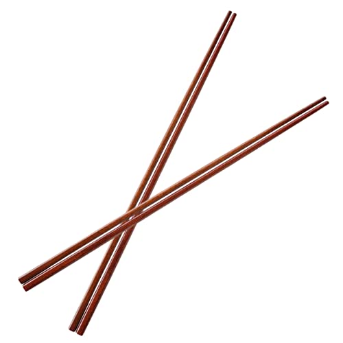 VALICLUD 2Paare Lange Holz Essstäbchen Rutschfest für Hot Pot Kochen und Braten aus Hochwertigem Plantzlichen Lack Wiederverwendbar und Geschmeidig Verarbeitet von VALICLUD