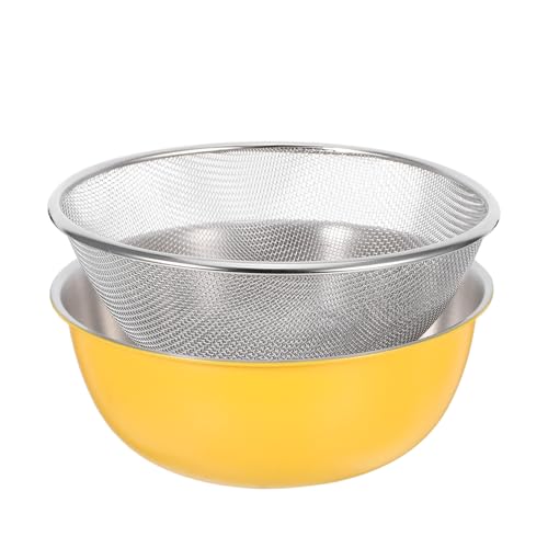 VALICLUD 2Stücke Edelstahlsieb Robuster Abtropfkorb für Obst Gemüse und Reis Vielseitig Einsetzbar für Küche und Reisen Langlebiges Design Effiziente Wasserableitung VALICLUD 2Stücke Edelstahlsieb Robuster Abtropfkorb für Obst Gemüse und Reis Vielseitig Einsetzbar für Küche und Reisen Langlebiges Design Effiziente Wasserableitung von VALICLUD
