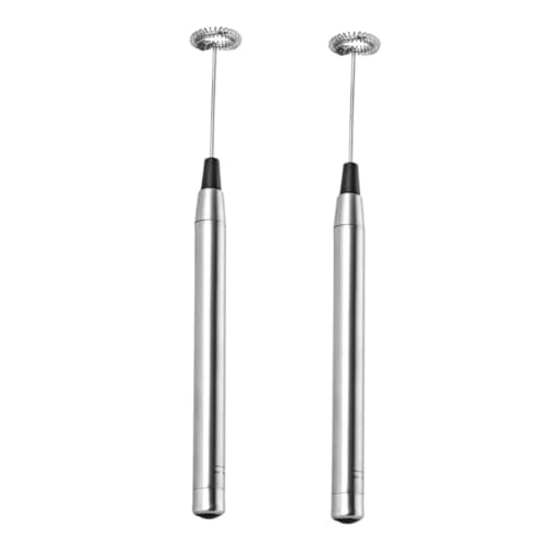 VALICLUD 2Stücke Elektrischer Milchaufschäumer Handheld Mixer für Ei Teig und Tragbarer Schaum Maker Leistungsstarker Rührbesen für Einfache Anwendung und Hohe von VALICLUD