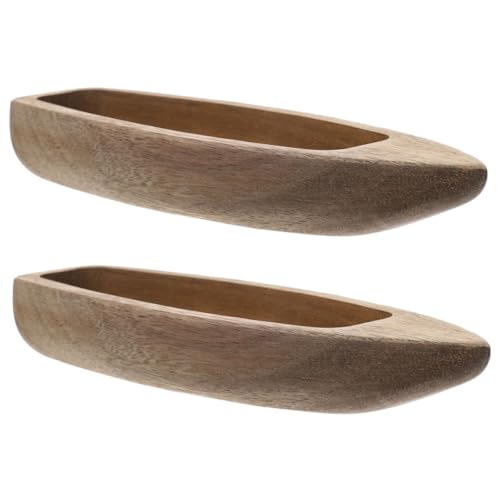 VALICLUD 2Stücke Holz Bootsmodell Unvollendetes Segelboot Desktop Ornament für Kreative Bastelideen Rustikale Holzverzierung für Dekoration und Anlässe von VALICLUD
