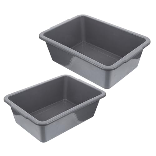 VALICLUD 2Stücke Rechteckige Kunststoff Waschbeckenwanne mit Griff Vielseitige Spülbeckenwanne für Restaurant und Haushaltsgebrauch Langlebig von VALICLUD