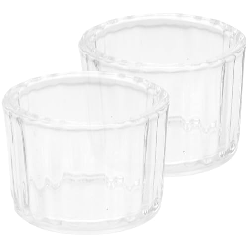VALICLUD 2stücke Glas Kerzenhalter Klar Votivkerzenhalter Tasse Winddicht Glas Kerzenbecher Für Kleine Votivkerzen von VALICLUD