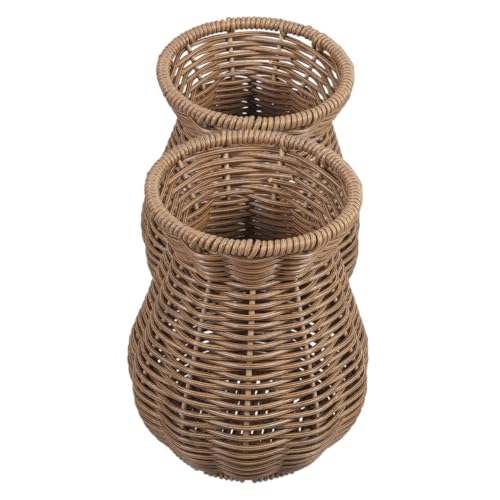 VALICLUD 2stücke Geflochtene Blumenvase Für Zuhause Vintage-bauernhausvase Kleine Plastikvase Handgewebter Blumenkorb Dekorative Geflochtene Vase Geflochtener Blumenkorb Korbgeflecht VALICLUD 2stücke Geflochtene Blumenvase Für Zuhause Vintage-bauernhausvase Kleine Plastikvase Handgewebter Blumenkorb Dekorative Geflochtene Vase Geflochtener Blumenkorb Korbgeflecht von VALICLUD